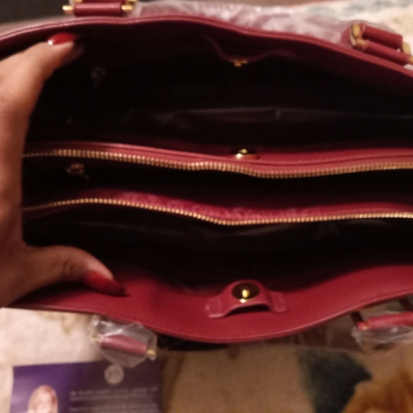 Joy Mangano Leather Satchel Purse - Picture 2 of 6